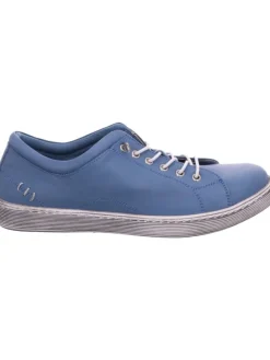 Schnürhalbschuh in blau