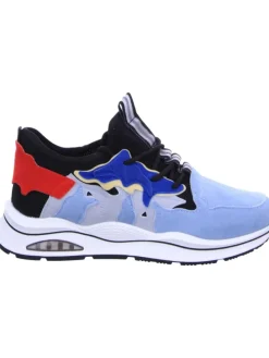 Schnürhalbschuh in blau