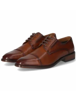 Schnürhalbschuh in braun