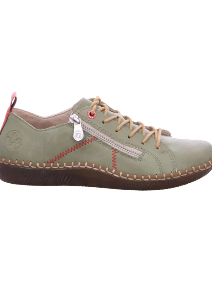 Schnürhalbschuh in grün
