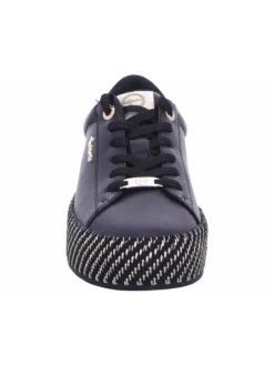 Schnürhalbschuh in schwarz