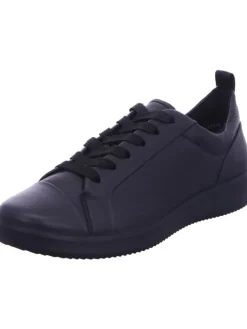 Schnürhalbschuh in schwarz