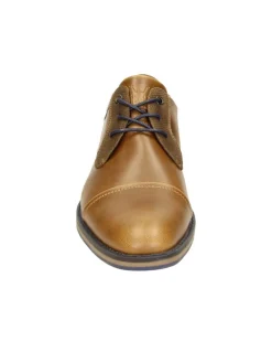 Schnürschuhe in Cognac