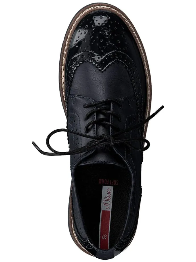 Schnürschuhe in Dunkelblau