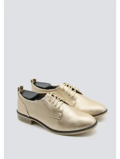 Schnürschuhe in Gold