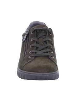 Schnürschuhe in khaki/moor