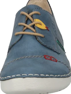 Schnürschuhe in royal/smaragd/gelb