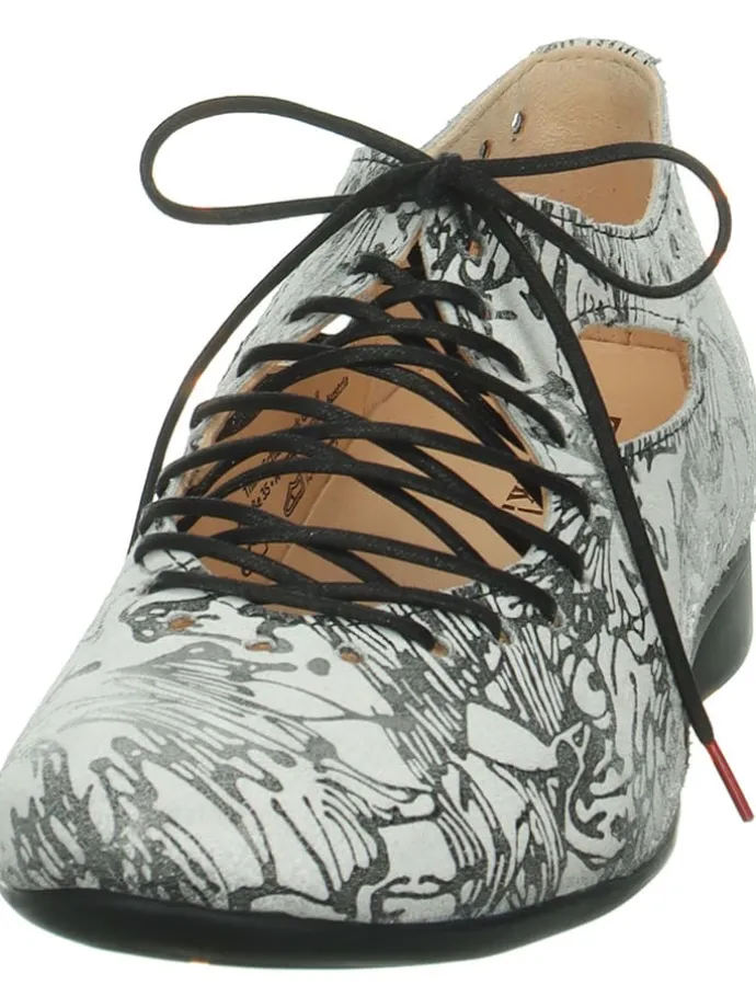 Schnürschuhe in Weiß/ Schwarz