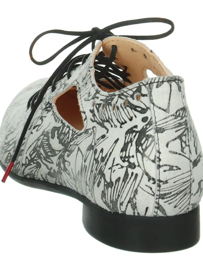 Schnürschuhe in Weiß/ Schwarz