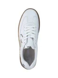 Schnürschuhe in weiss/camel