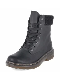 Schnürstiefel in schwarz