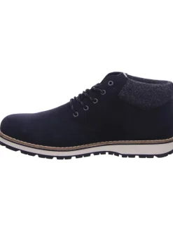 Schnürstiefel in schwarz/granit/schwarz