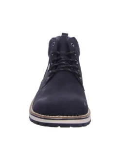 Schnürstiefel in schwarz/granit/schwarz