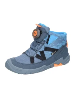 Schnürstiefelette in blau