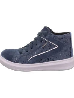 Schnürstiefelette in blau