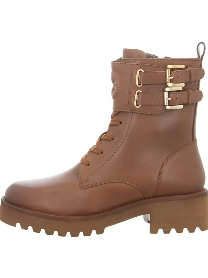 Schnürstiefelette in braun