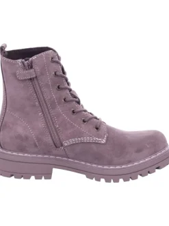 Schnürstiefelette in braun