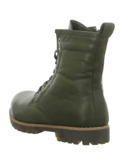 Schnürstiefelette in grün