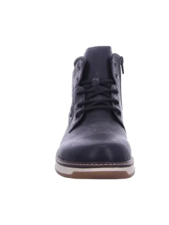 Schnür-Stiefeletten für Herren in schwarz