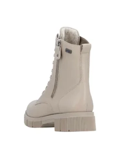 Schnürstiefeletten in Beige