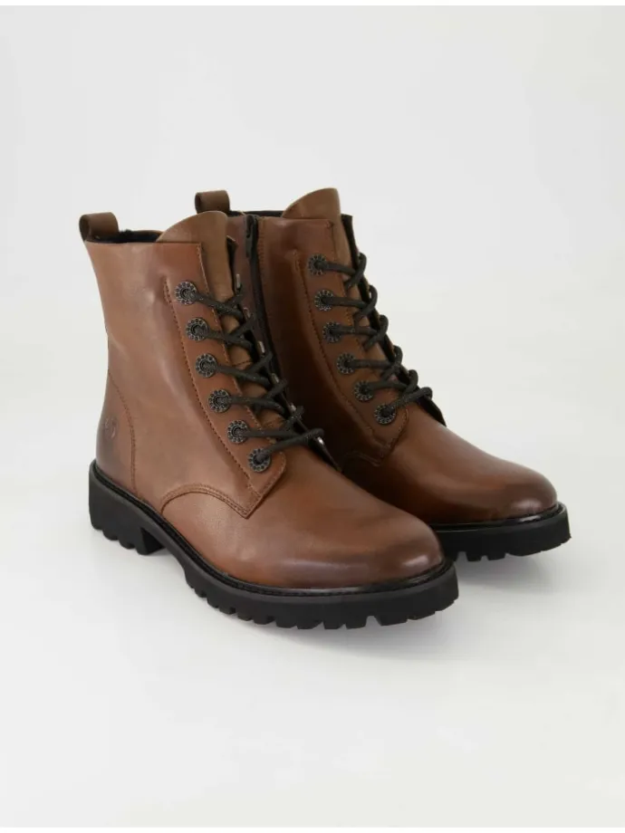 Schnürstiefeletten in Braun