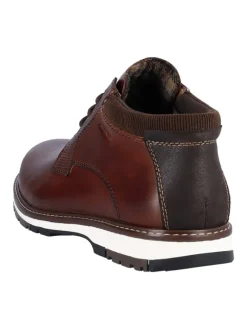 Schnürstiefeletten in Braun