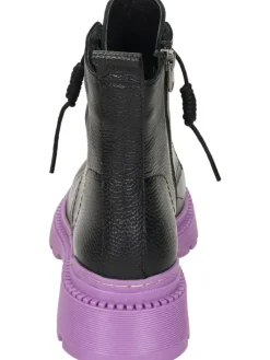 Schnürstiefeletten in lila