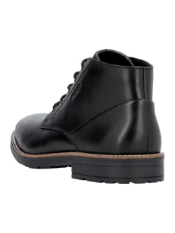 Schnürstiefeletten in Schwarz