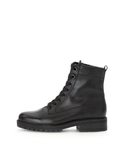 Schnürstiefeletten in schwarz