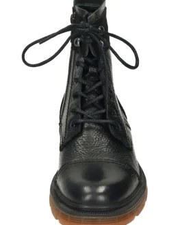 Schnürstiefeletten in schwarz