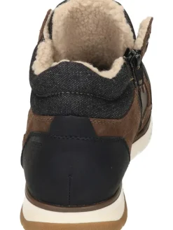 Schnürstiefeletten in schwarz/moro/moro/schwarz