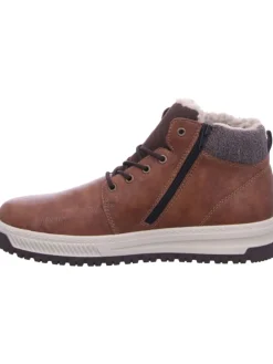 Schnürstiefeletten in toffee/braun/braun