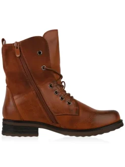 Schnürstiefeletten Nova in Hellbraun