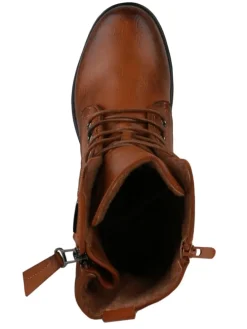 Schnürstiefeletten Nova in Hellbraun