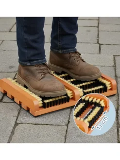 Schuhabstreifer in Braun/ Schwarz