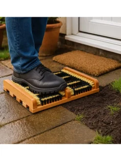 Schuhabstreifer in Braun/ Schwarz