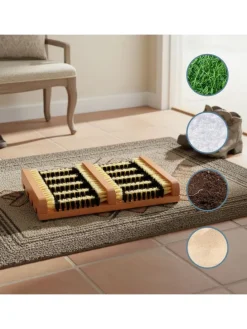 Schuhabstreifer in Braun/ Schwarz