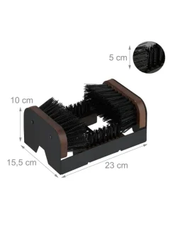 Schuhabstreifer in Schwarz/ Braun