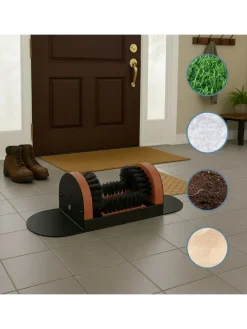 Schuhabstreifer in Schwarz/ Braun