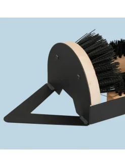 Schuhabstreifer in Schwarz/ Natur