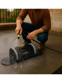 Schuhabstreifer in Schwarz/ Grau