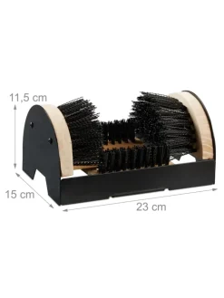 Schuhabstreifer in Schwarz/Natur