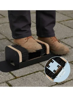 Schuhabstreifer in Schwarz/ Natur