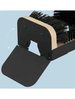 Schuhabstreifer in Schwarz/ Natur