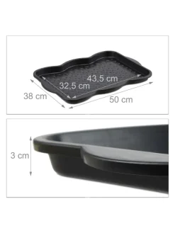 Schuhabtropfschale in Schwarz - (B)50x (H)3 x (T)38 cm