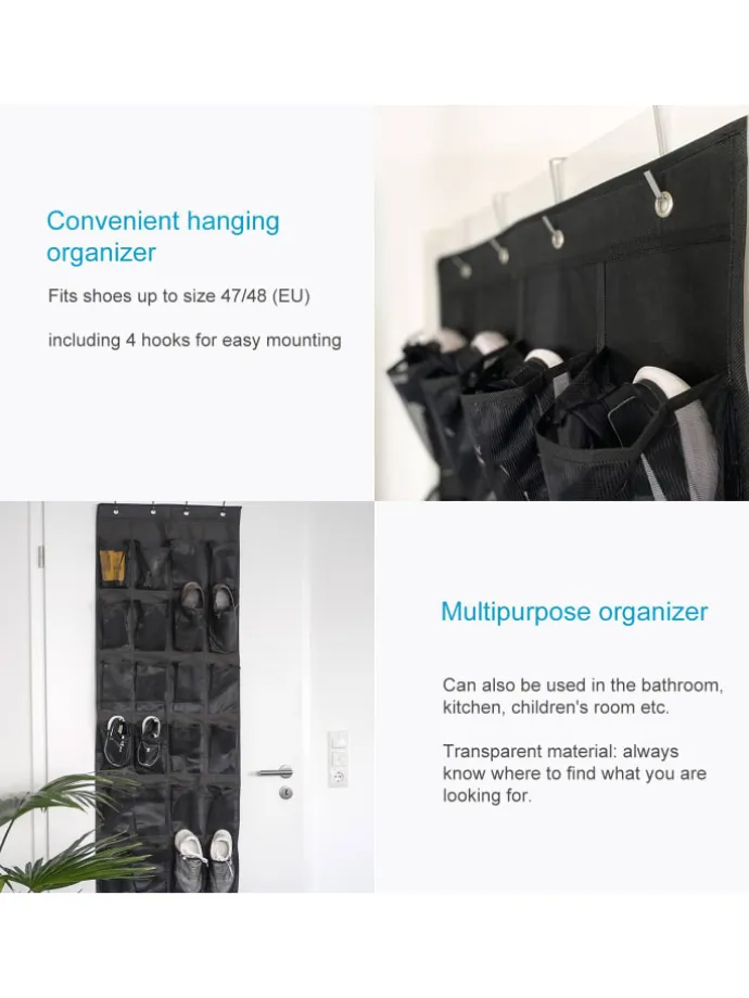 Schuhorganizer Hängendes Schuhregal in Schwarz