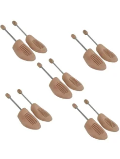 Schuhspanner Holzspiralspanner 5 Paar in natur