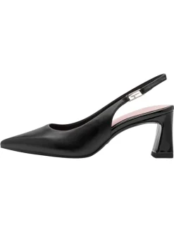 Slingpumps in BLACK LEATHER