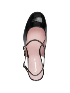 Slingpumps in BLACK PAT.