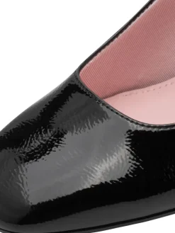 Slingpumps in BLACK PAT.